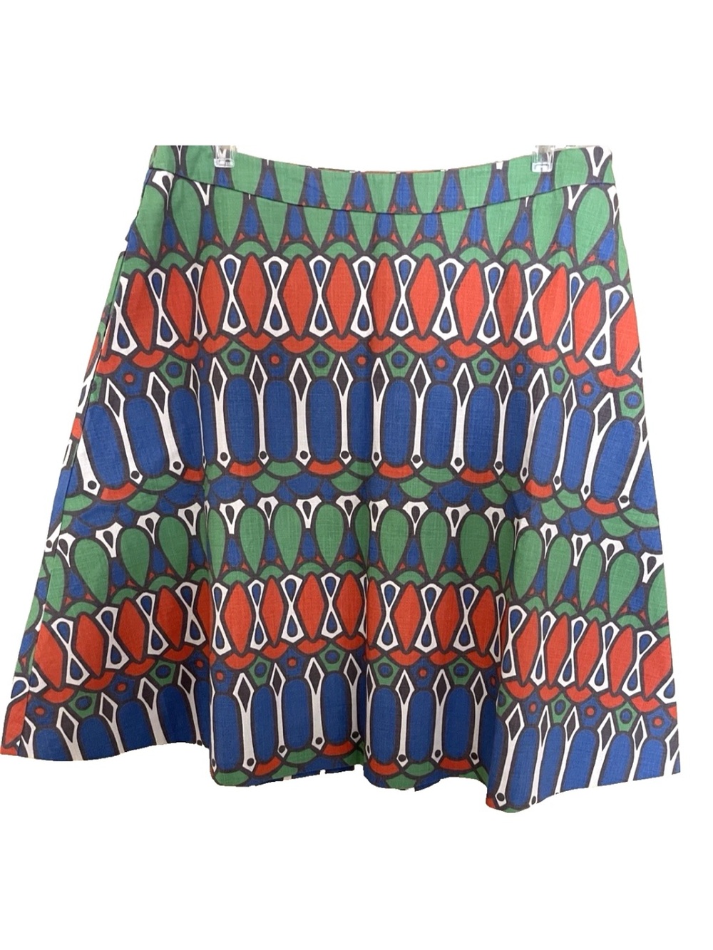 Boden Skirt US Size 10 Colorful Geometric Print A-line Artsy Fun Bold Eclectic